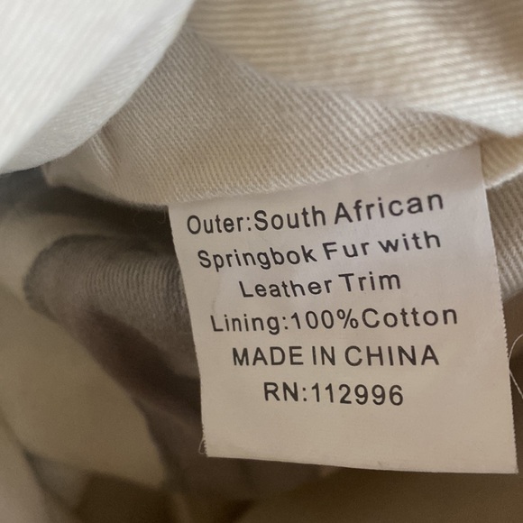 AQUA MADONNA South African SPRINGBOK FUR WITH LEATHER TRIM PURSE BAG - Picture 12 of 12